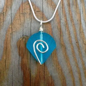 4 Styles Wire Wrapped Sea Glass Necklace